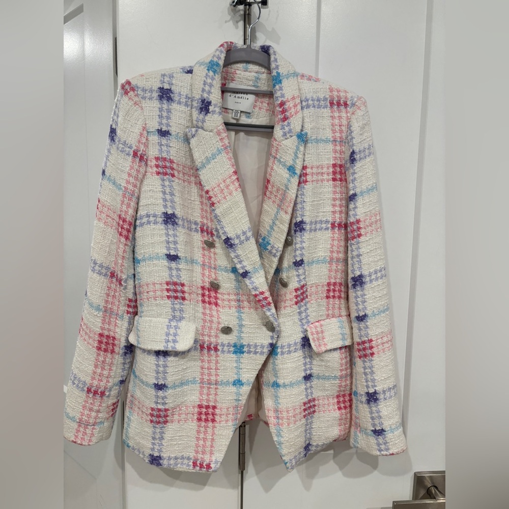Maison d’ Amelie Tweed Double-Breasted Blazer. Size M - Picture 3 of 8